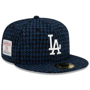 LA Houndstooth Cap in Blue and Black